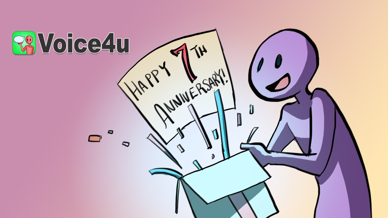 Voice4u Turns 7! : $0.99-Campaign at iTunes & Google Play between Saturday, Nov 26, 2016 and Nov 28, 2016